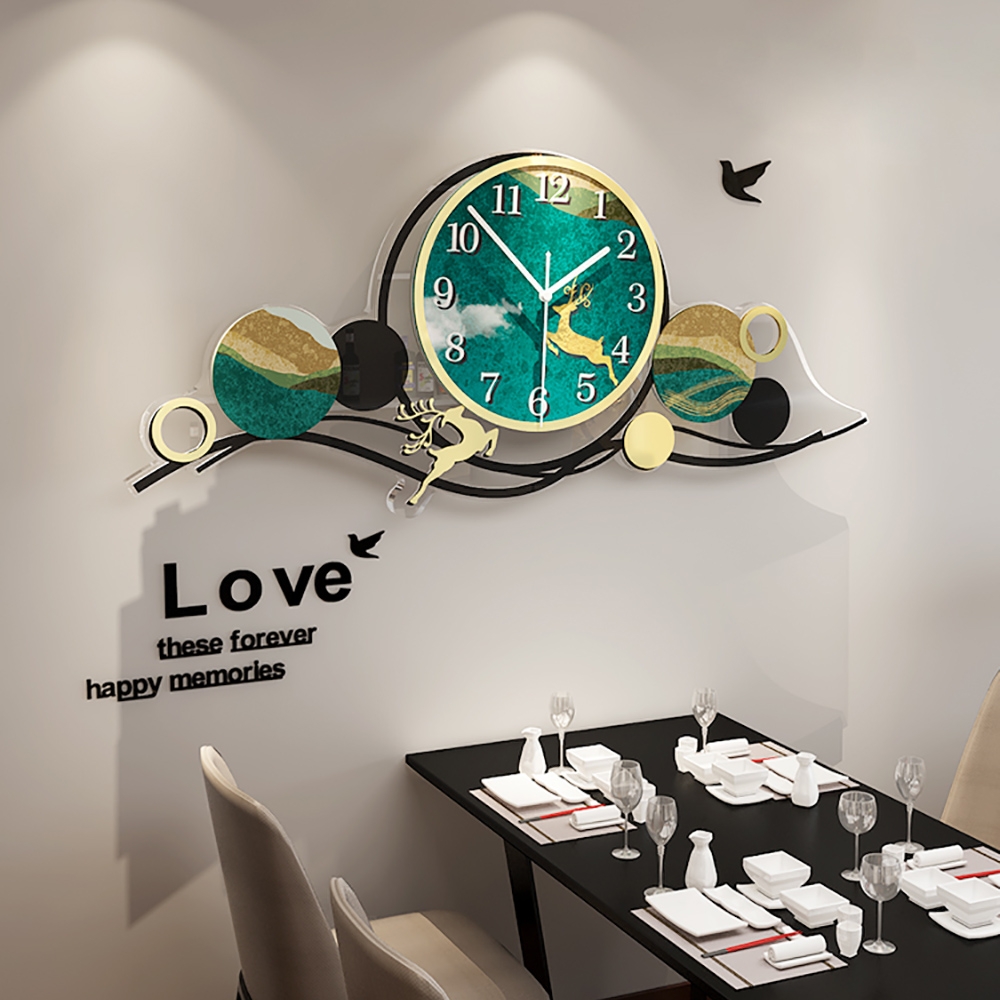 Modern Geometric Round Oversized Wall Clock Nordic Style Home Decor｜Homary