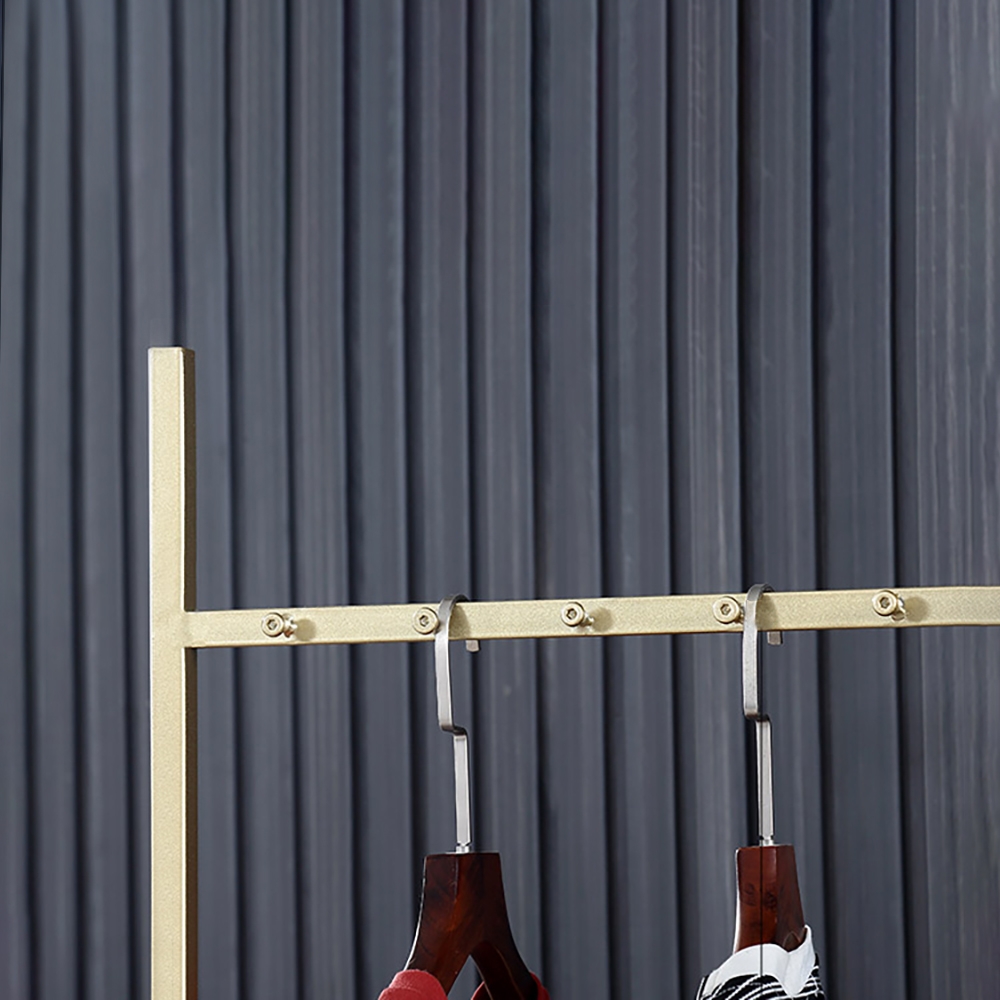 2-Panel Metal Divider Coat Rack Entryway Shelf with Shelf window image