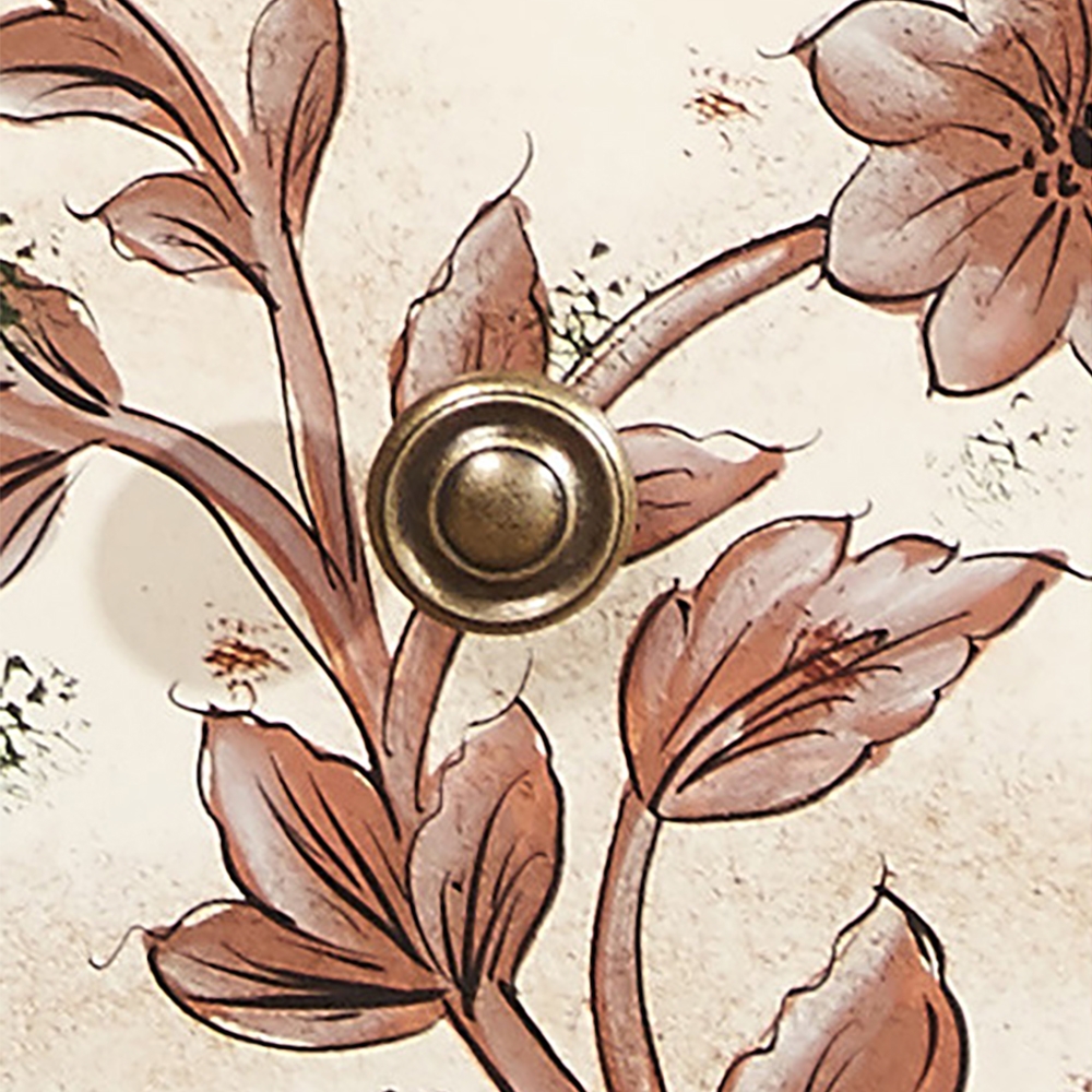 Farmhouse Wood Coffee Table with Drawers in Birch & MDF Mahogany Rustic window image