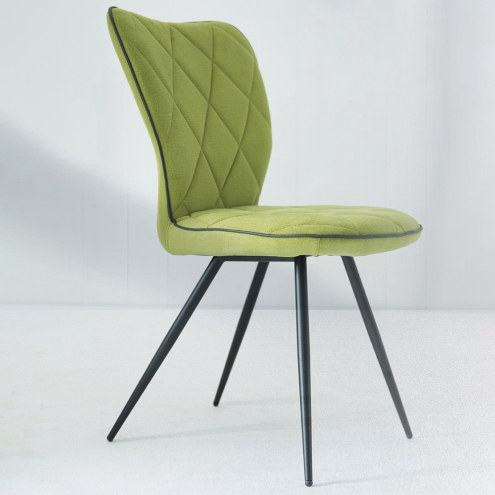 Modern Dining Chair High Back Velvet Upholstered Dining Chair Set of 2 window image