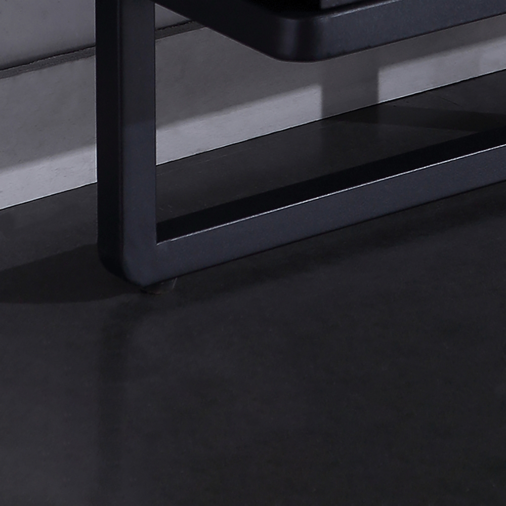 Modern Coffee Table Table with Storage Sintered Stone Top & Carbon Steel Legs window image