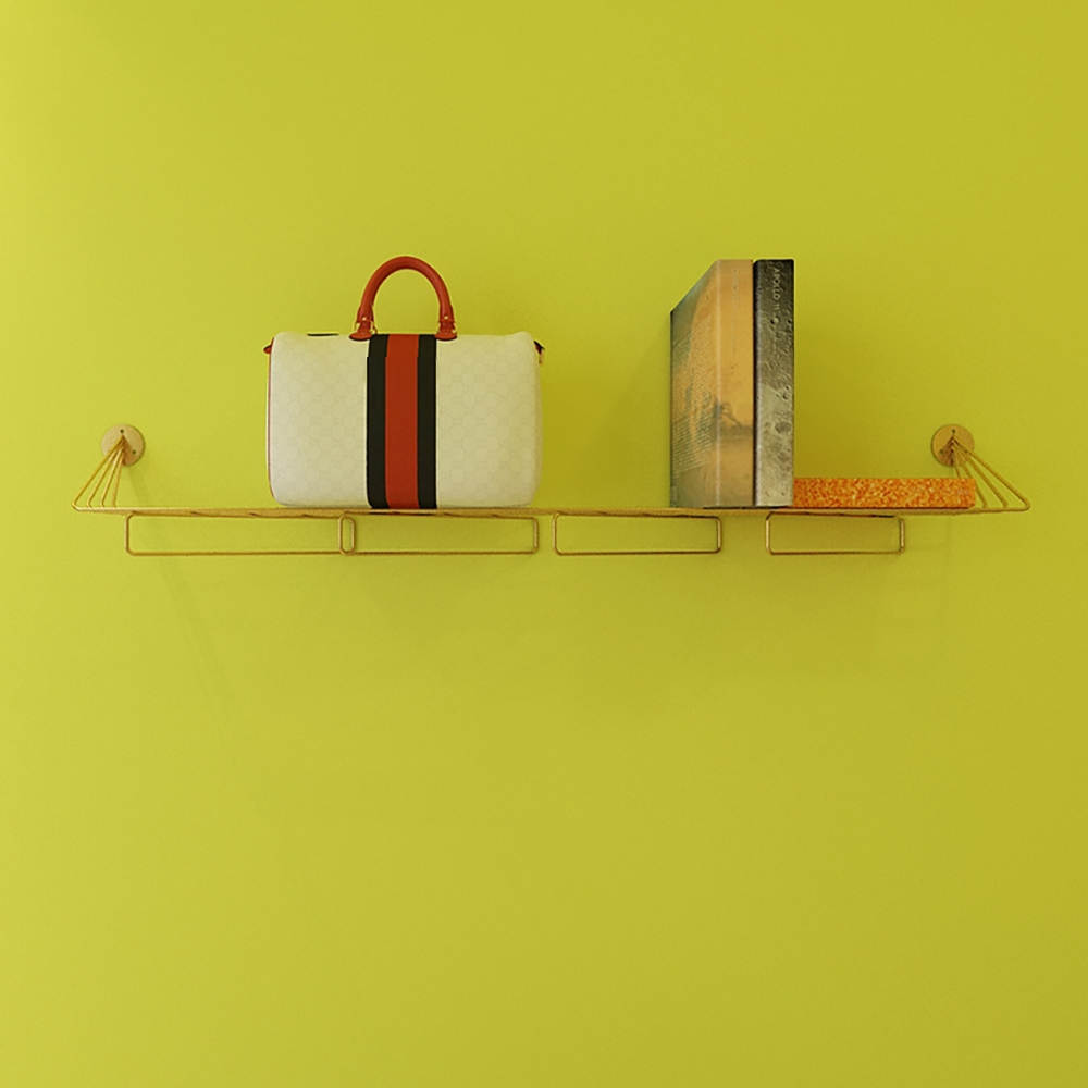 Modern Wall Mounted Metal Coat Stand with Cross-Bars & Shelving window image