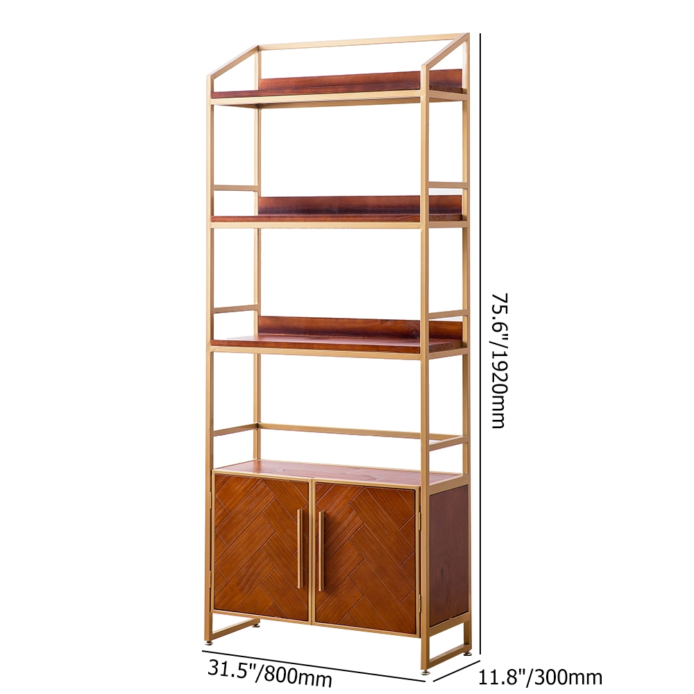 Vintage Freestanding Standard Bookshelf with Doors window image