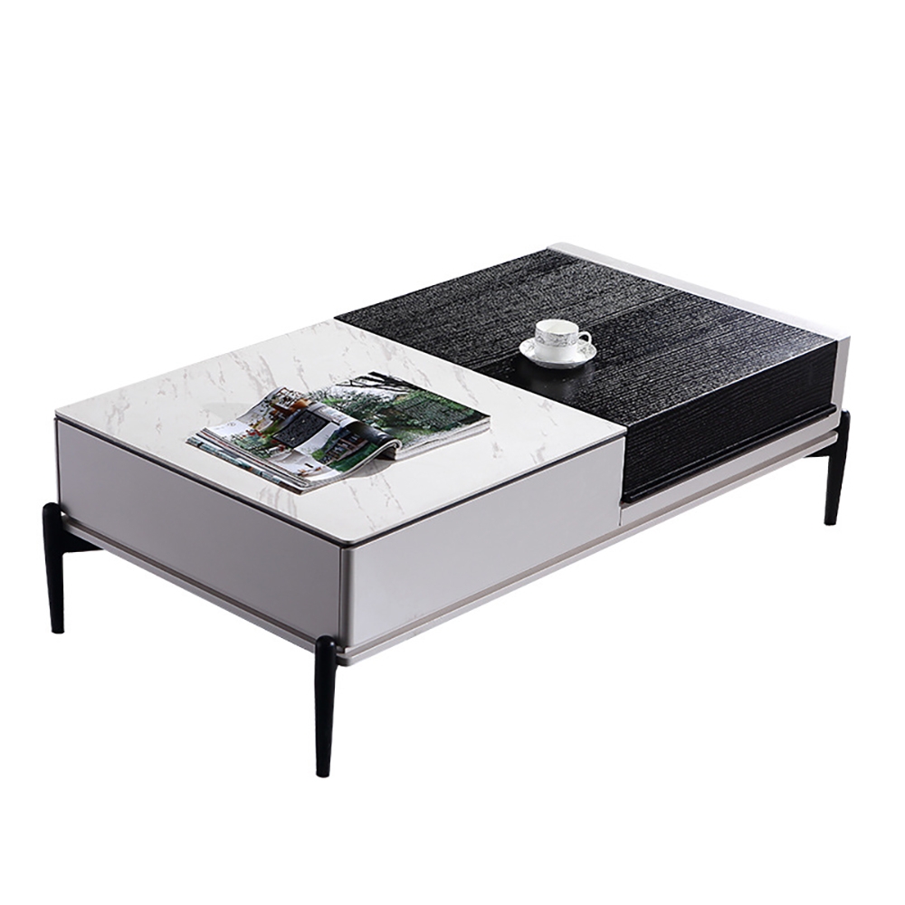 Modern Coffee Table with Storage Flip Top & Carbon Steel Legs window image