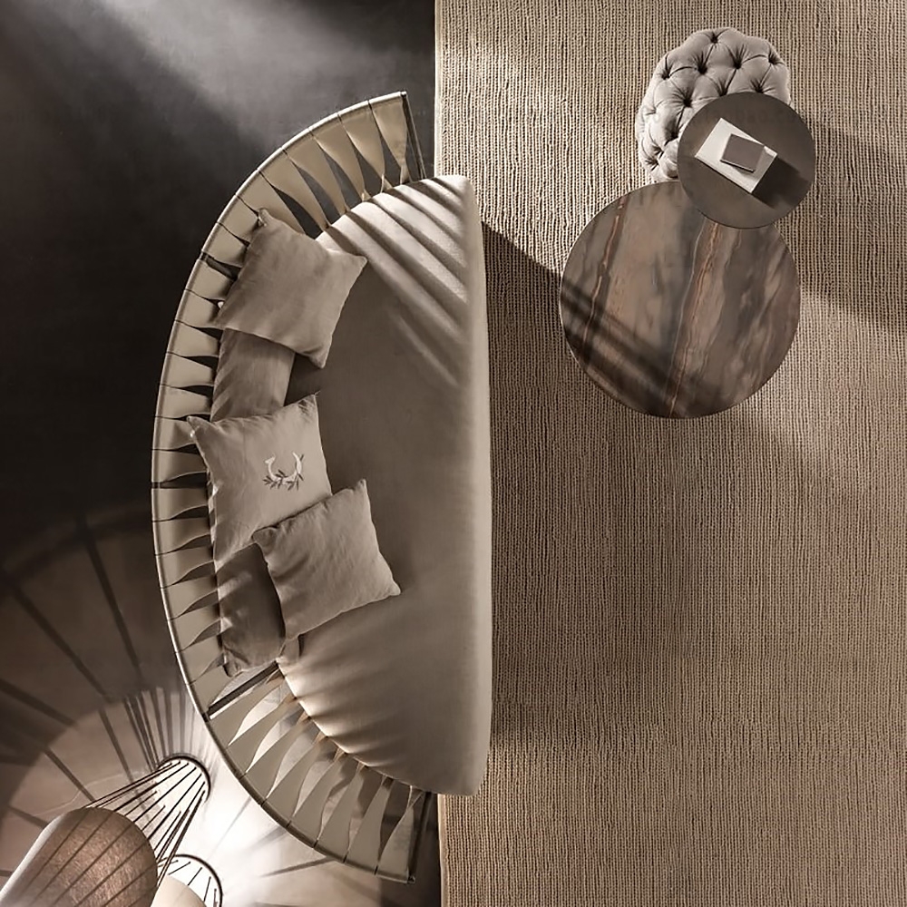 Gray Velvet Upholstered Sofa 3-Seater Mid-century Couch window image