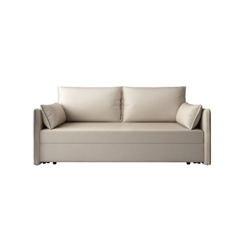 Convertible Sofa 77.2" Full Sleeper Sofa Leath-aire Upholstered Storage Sofa window image