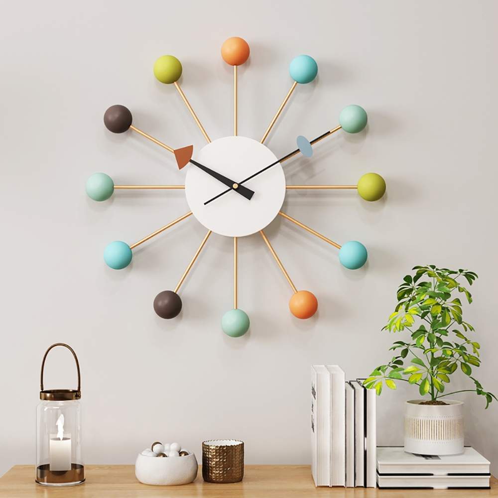 500mm Decorative Creative Balls Wall Clock Home Decor window image