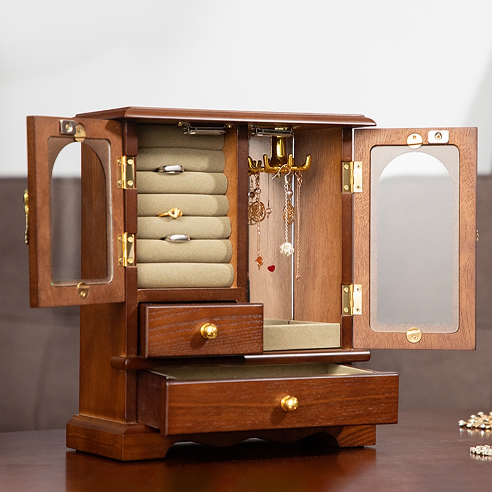 Retro sieraden organizer oorbel houder ketting opslag Vensterafbeelding