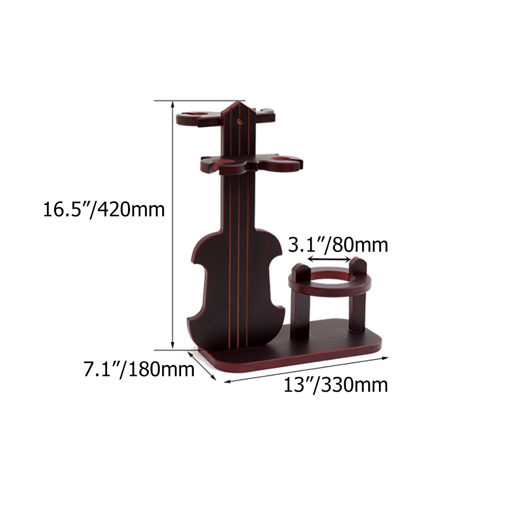 Vintage Decor Violin Wine Rack with Glass Racks window image