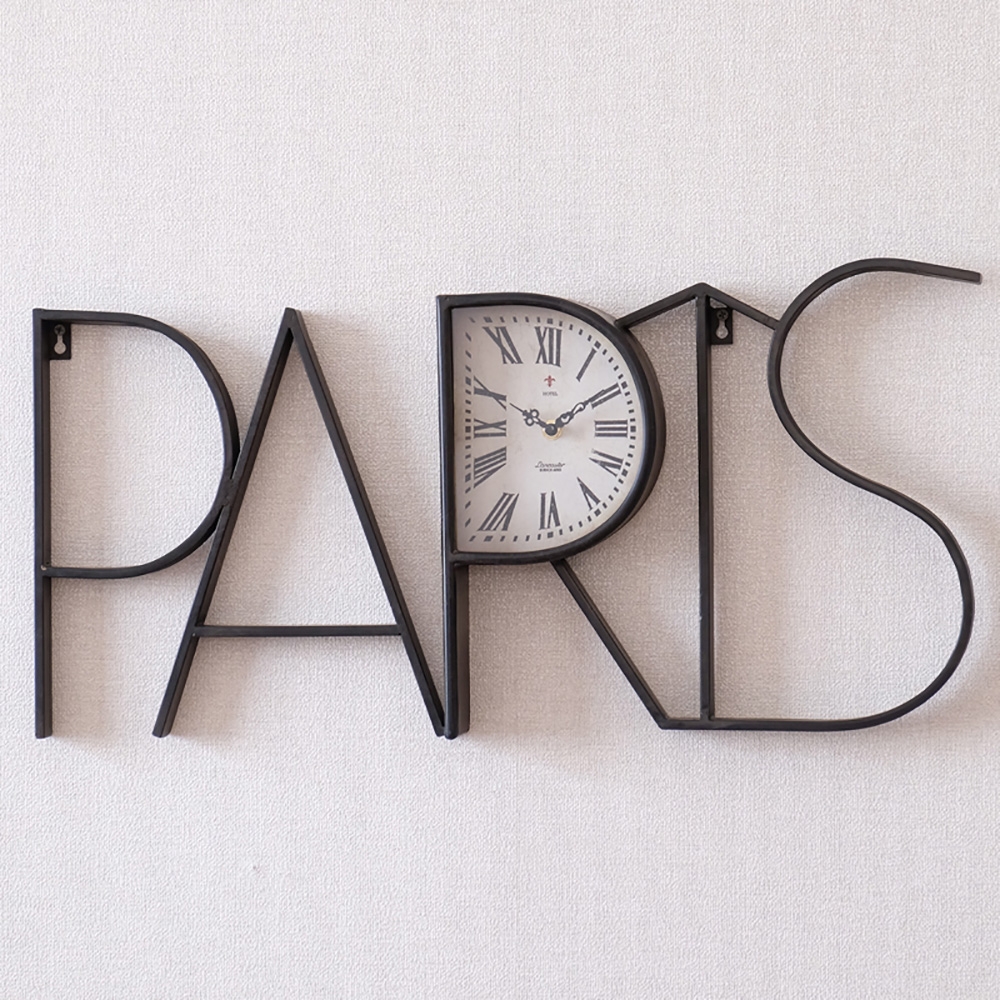 Nordic Retro-Style Black Metal Large Wall Clock Home Decor window image