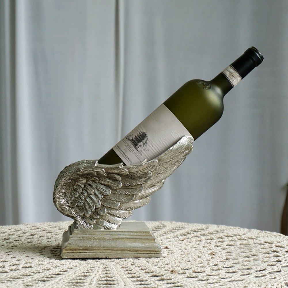 Country Style Angel's Wings Desk Wine Rack window image