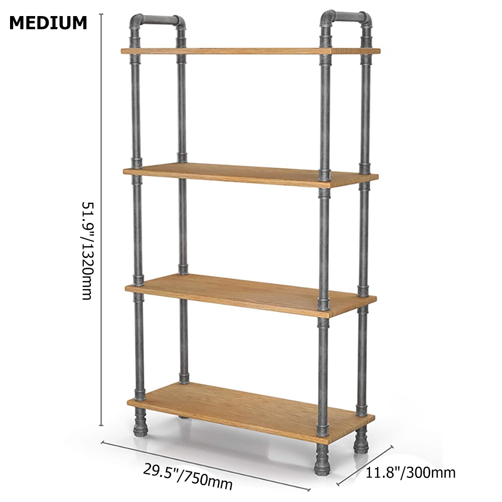 Étagère Industrielle Pipe Étagère à 3 niveaux image de fenêtre