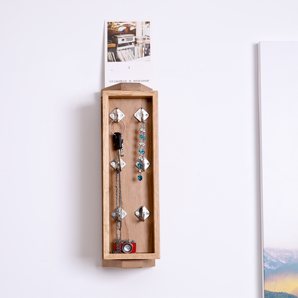 Modern Wall Mounted Jewelry Rack Rotatable with Mirror window image