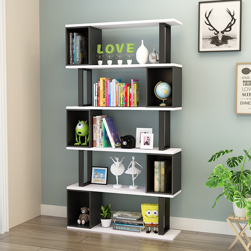 Hedendaagse geometrische boekenplank displayrekken in staal Vensterafbeelding