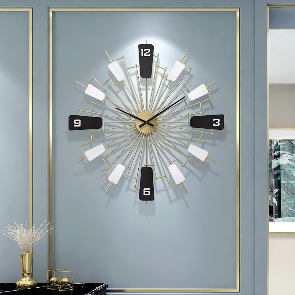 Nordic Minimalist Windmill Design Creative Metal Oversized Wall Clock window image