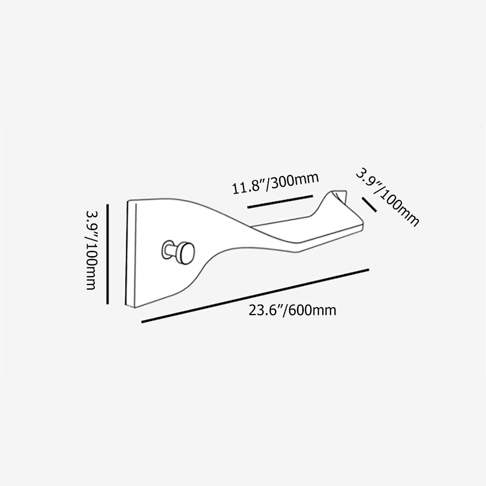 Industrial Gray Decor Floating Shelves with Hooks window image