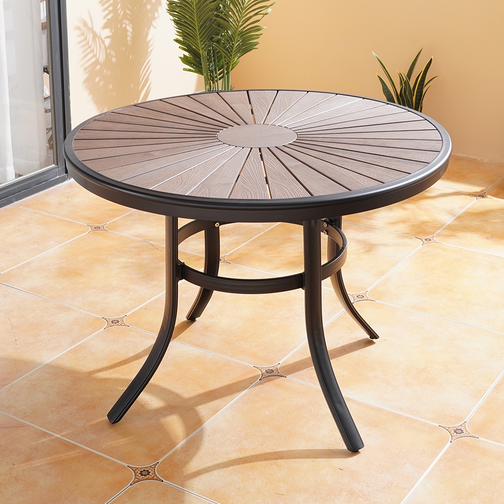 5-Pieces Patio Dining Set with Round Table and 4 Side Chair window image