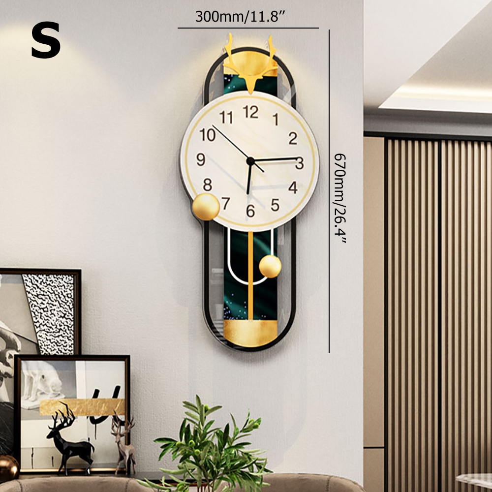 Small Modern Deer Head Creative Acrylic Wall Clock Home Decor window image
