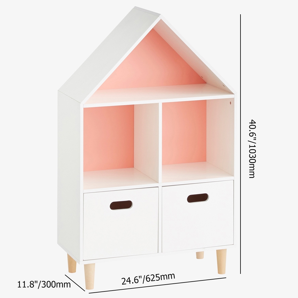Kids' Storage Toy Organizer in White&Pink window image