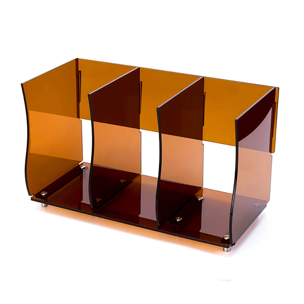Acrylic Tawny Desktop Organiser Books Holder Magazine Stand window image
