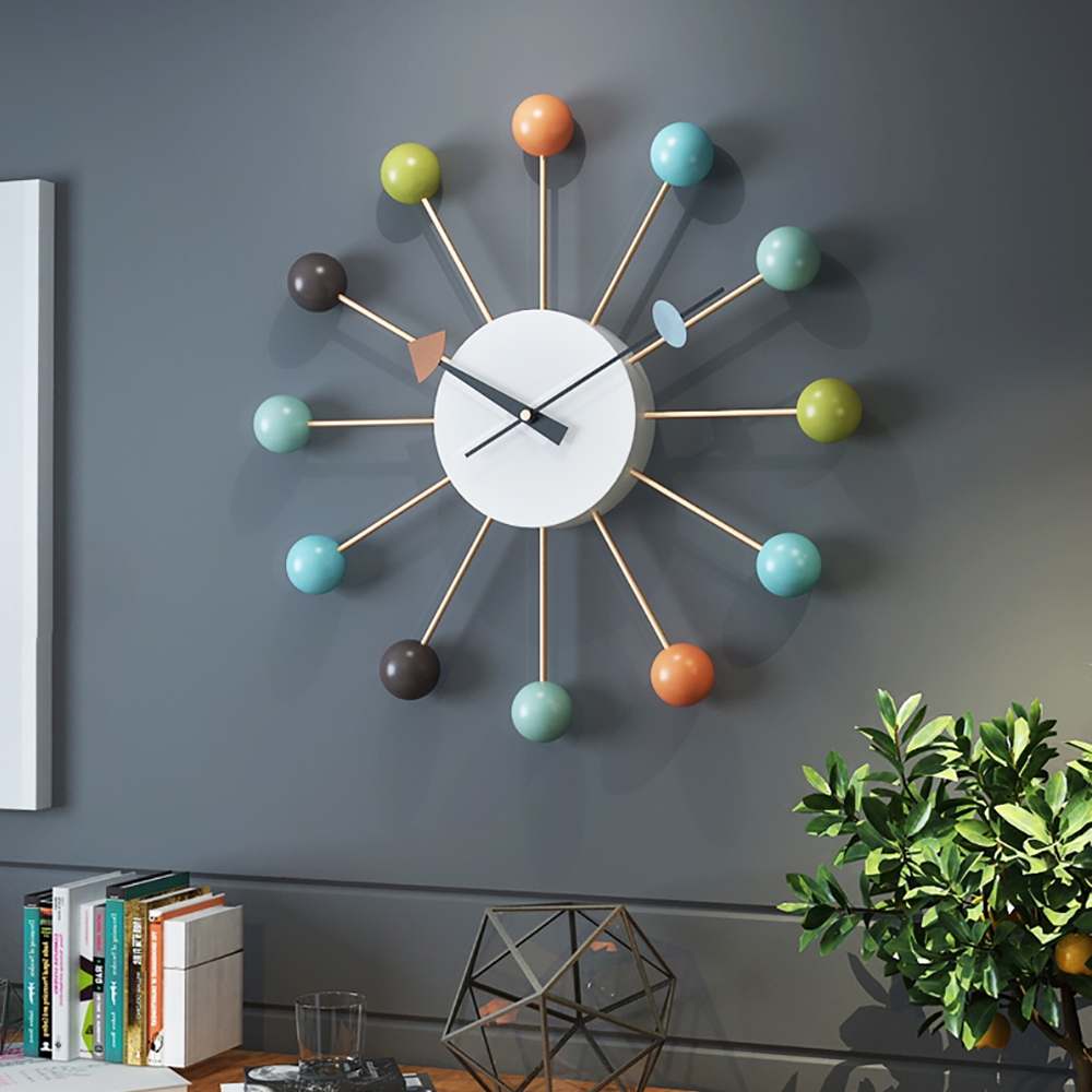 500mm Decorative Creative Balls Wall Clock Home Decor window image