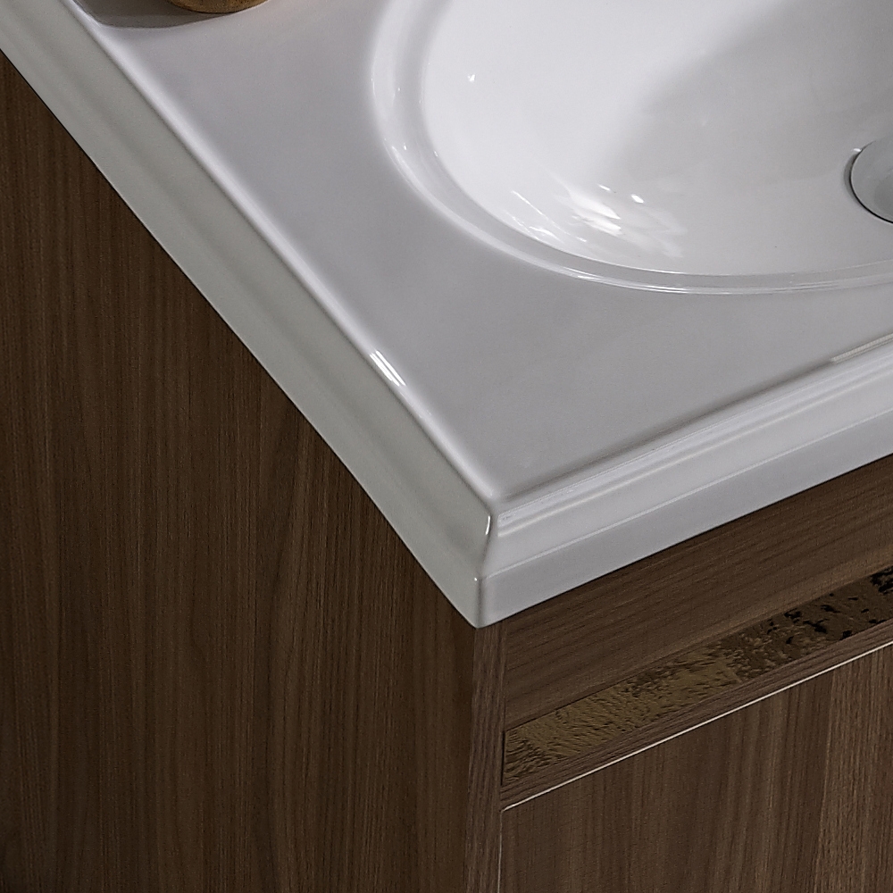 810mm Free-Standing Bathroom Vanity Integral Ceramic Basin Bathroom Cabinet window image