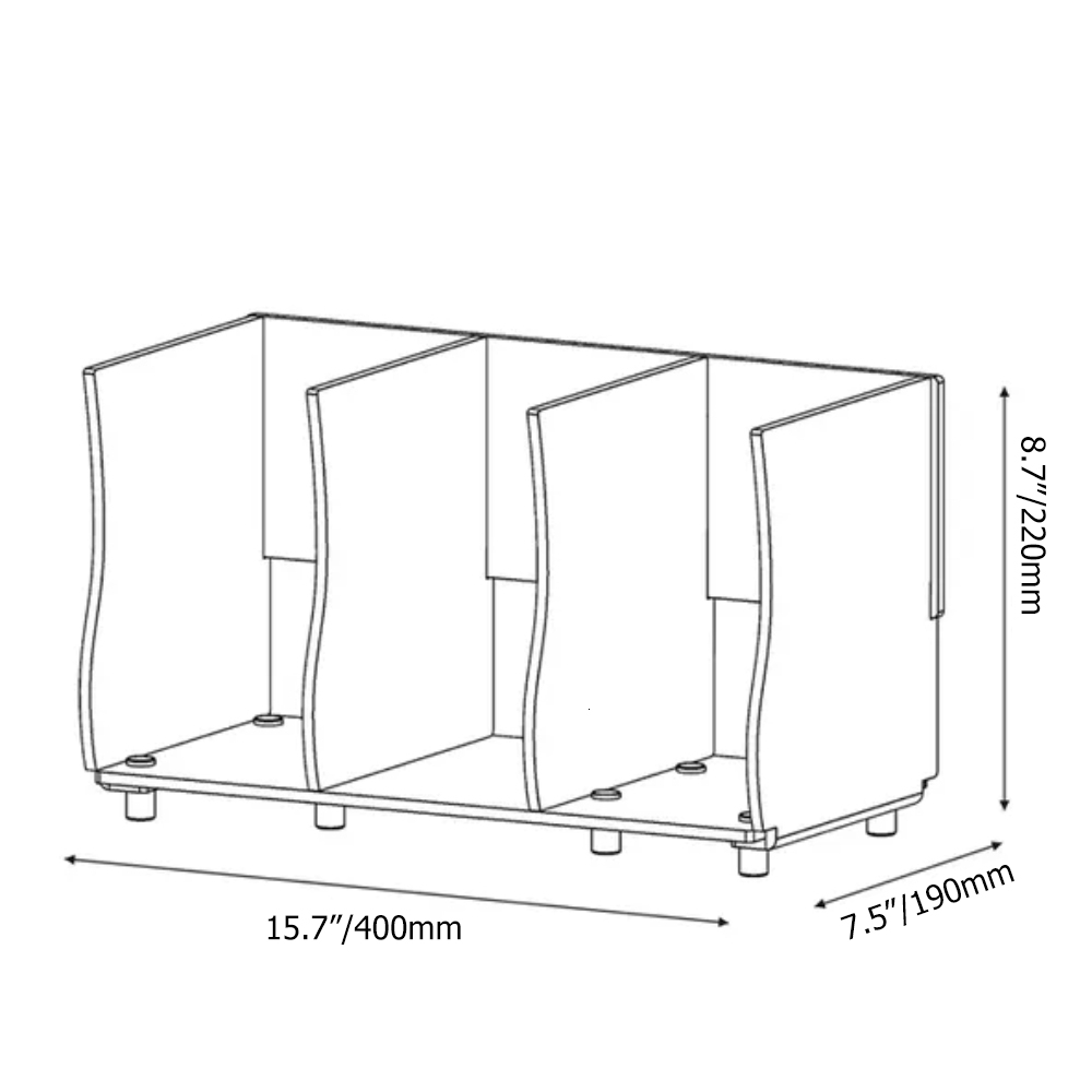 Acrylic Tawny Desktop Organiser Books Holder Magazine Stand window image