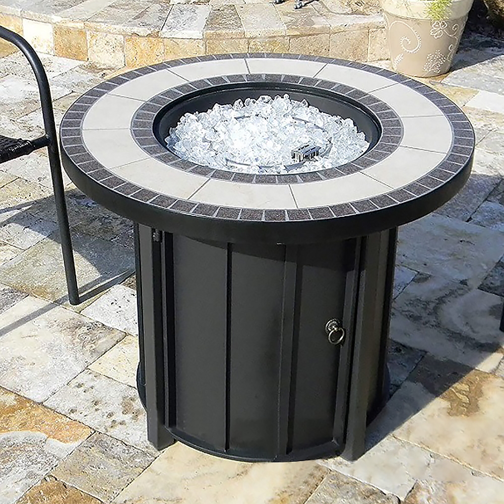 29.9 „propaan vuurplaats ronde tafel mozaïek tafelblad decoratie Vensterafbeelding