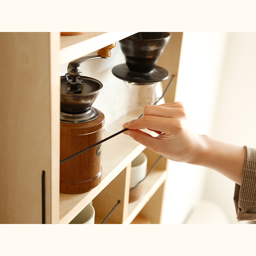 4-Tier Wooden Floating Shelves Display Wall Decor Shelves window image