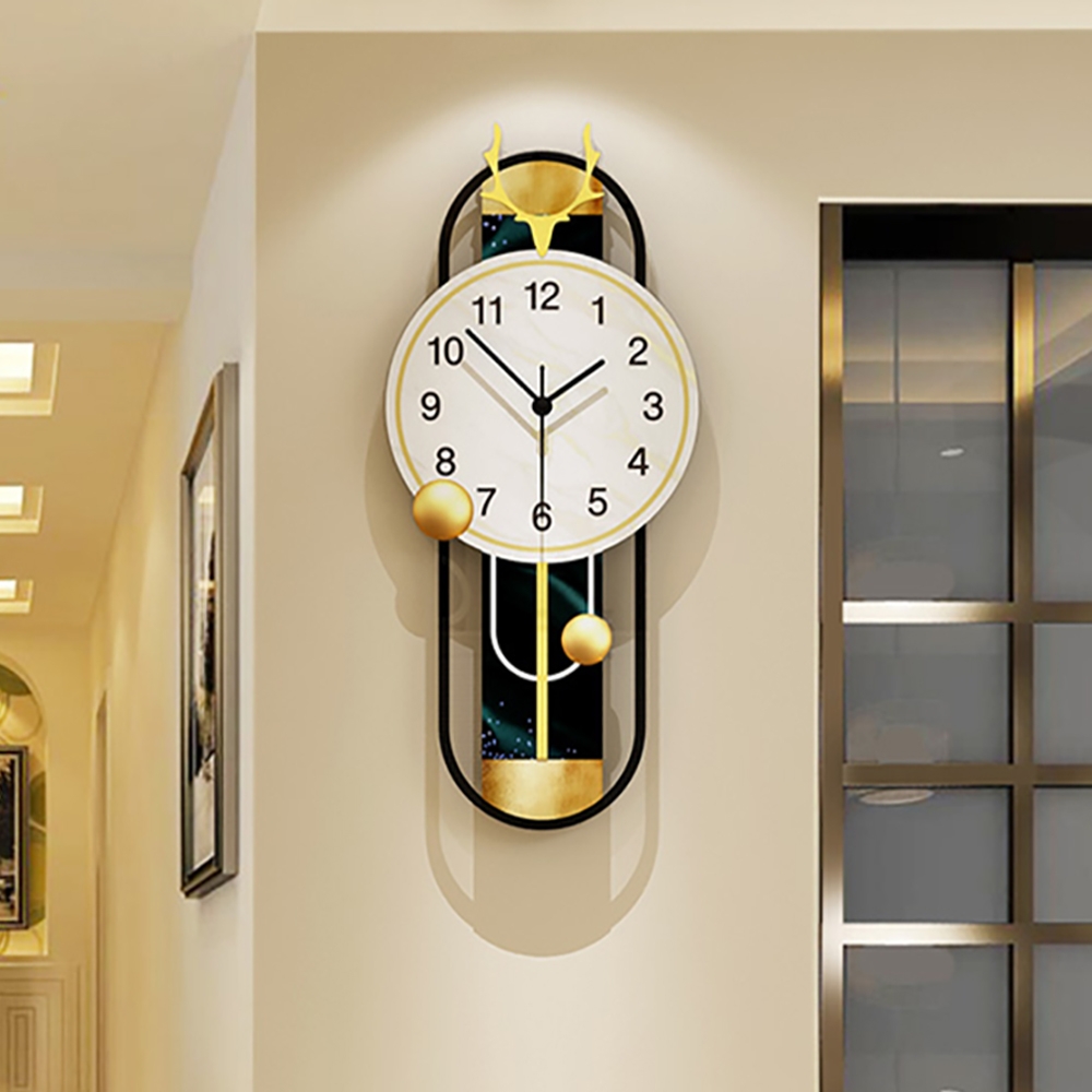 Small Modern Deer Head Creative Acrylic Wall Clock Home Decor window image