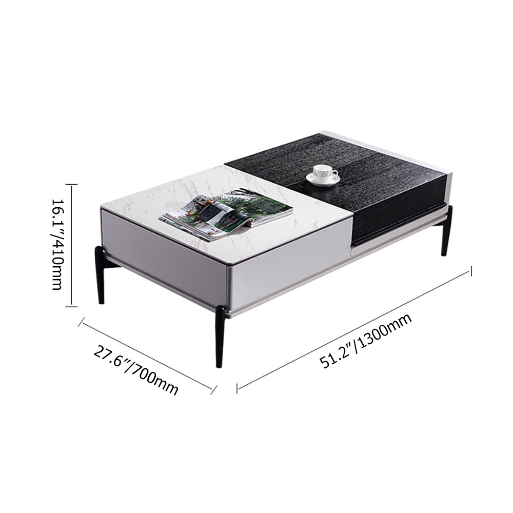 Modern Coffee Table with Storage Flip Top & Carbon Steel Legs window image