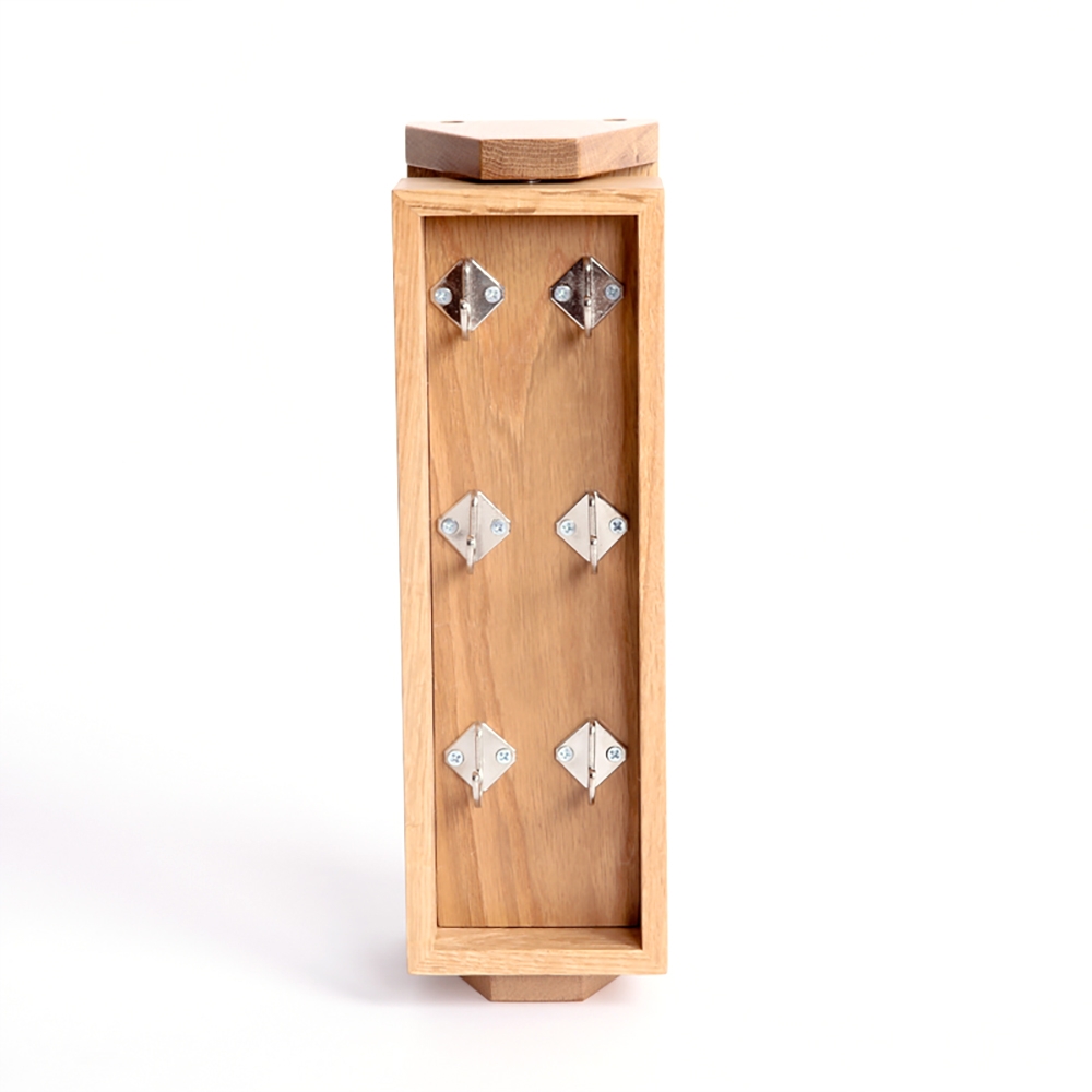 Modern Wall Mounted Jewelry Rack Rotatable with Mirror window image