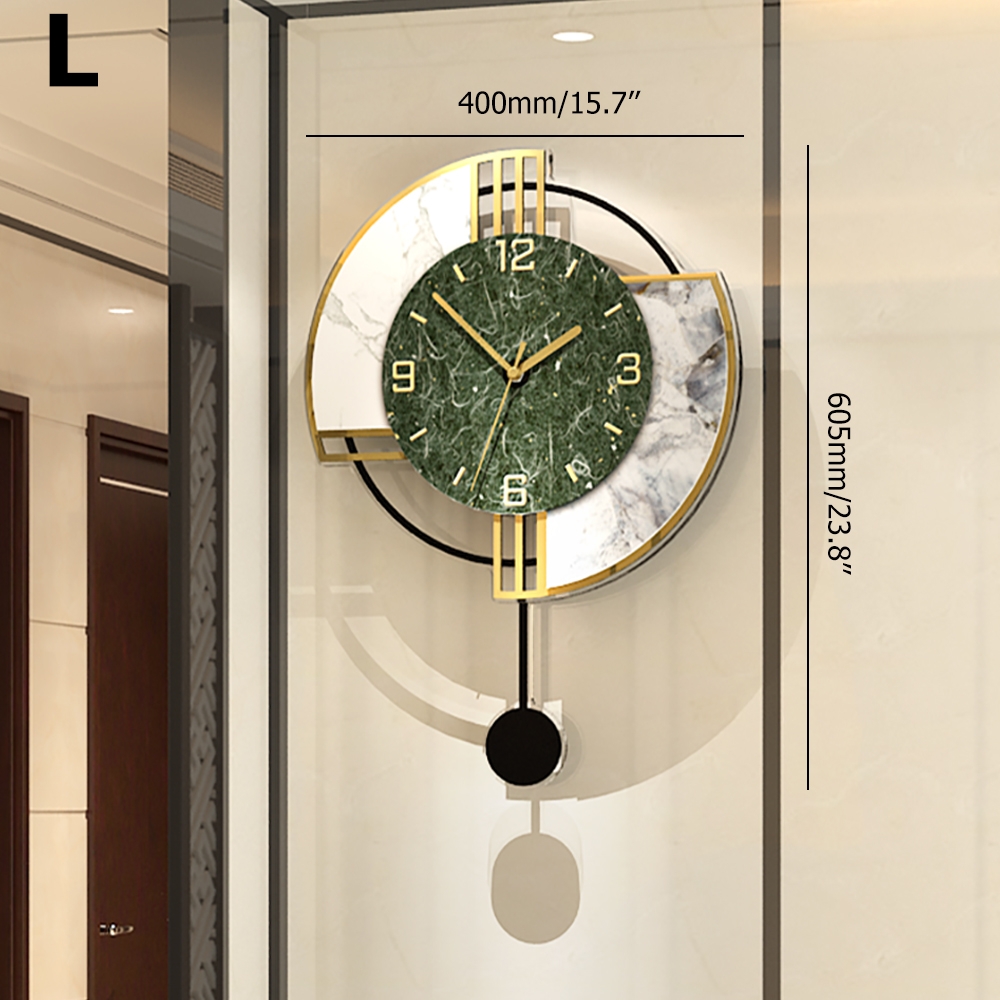 Nordic New Style Earth-Shape 3D Acrylic Wall Clock with Swingable Pendulum window image
