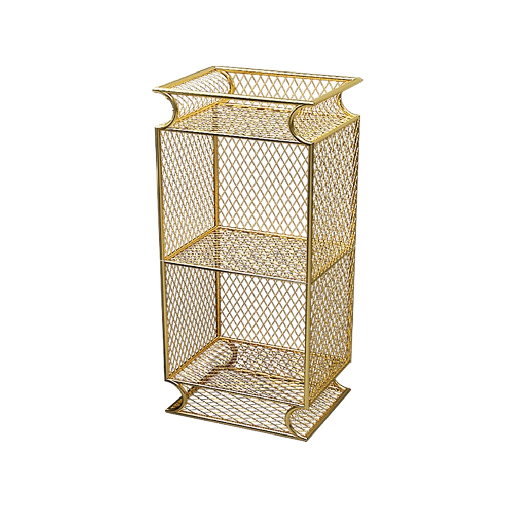 Modern Grid Bookcase Freestanding Gold Display Bookshelf window image