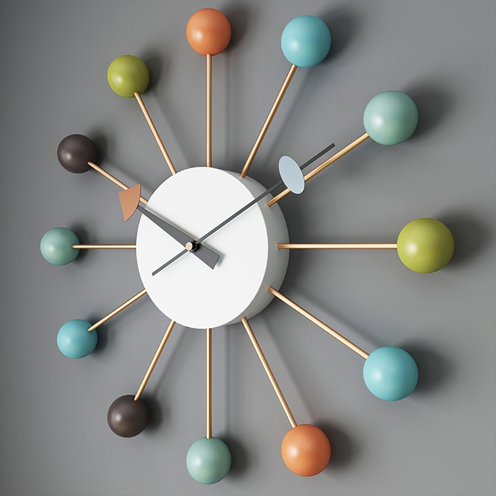 500mm Decorative Creative Balls Wall Clock Home Decor window image