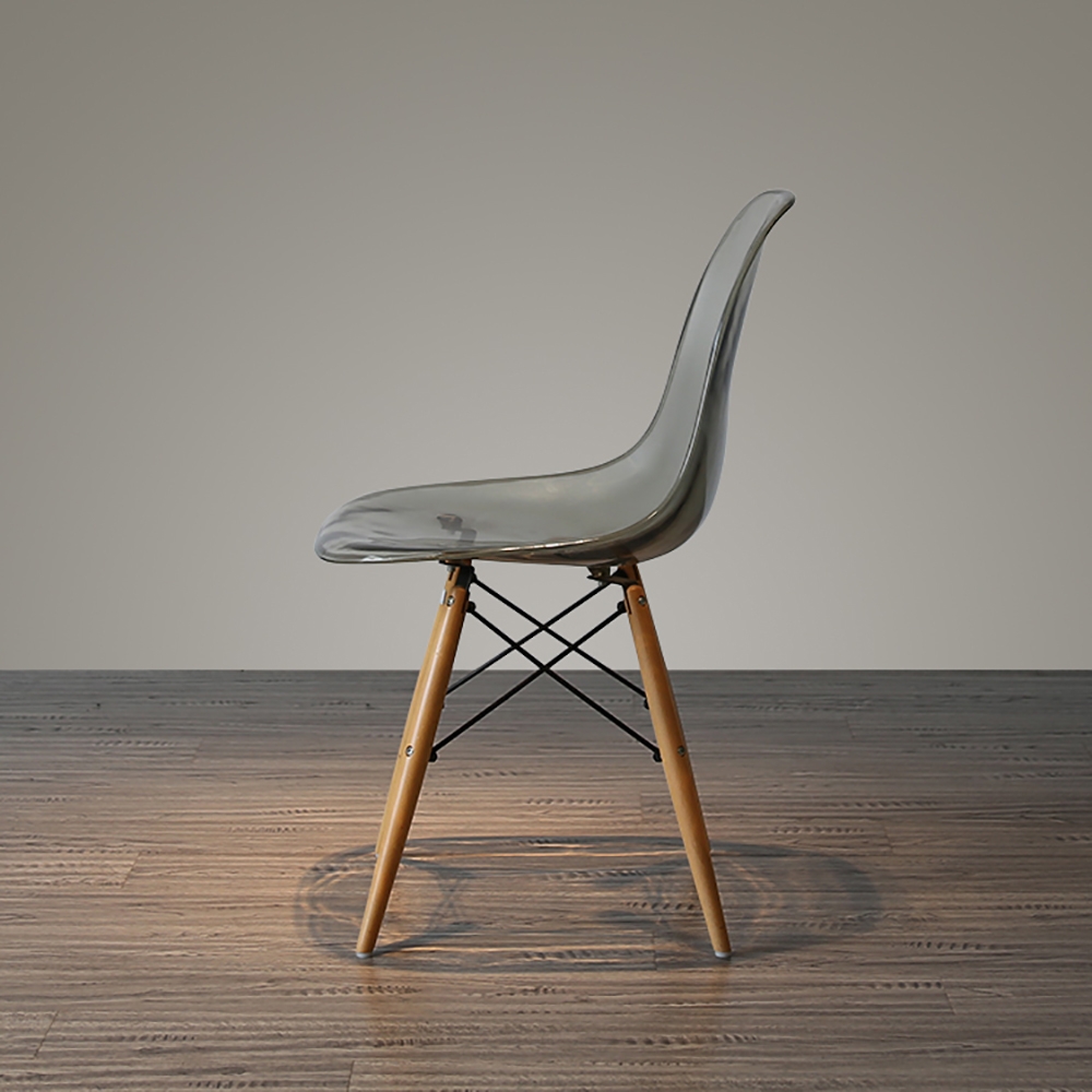 Nordic Dining Chair ABS Dining Chair Solid Wood Legs Chair window image