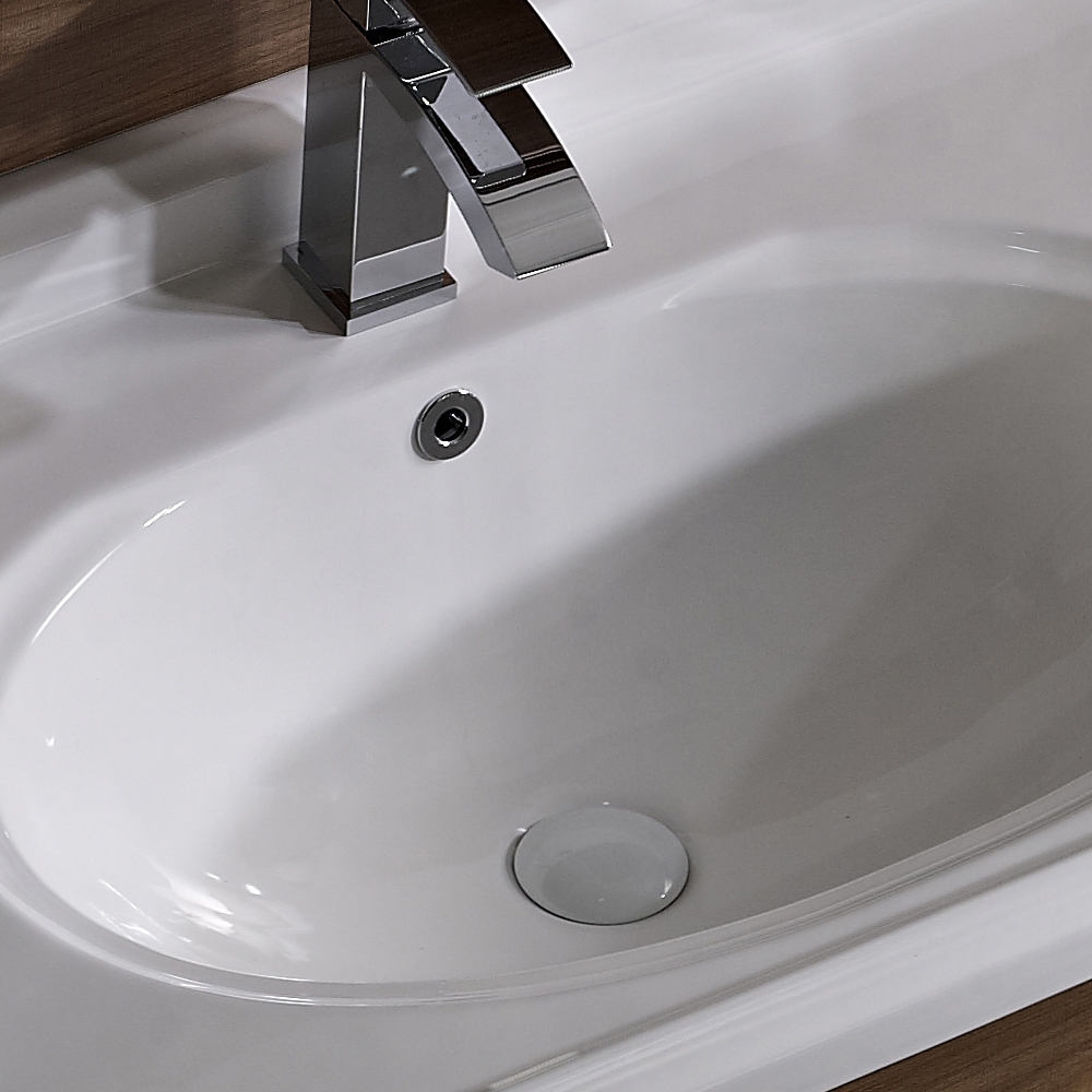 810mm Free-Standing Bathroom Vanity Integral Ceramic Basin Bathroom Cabinet window image