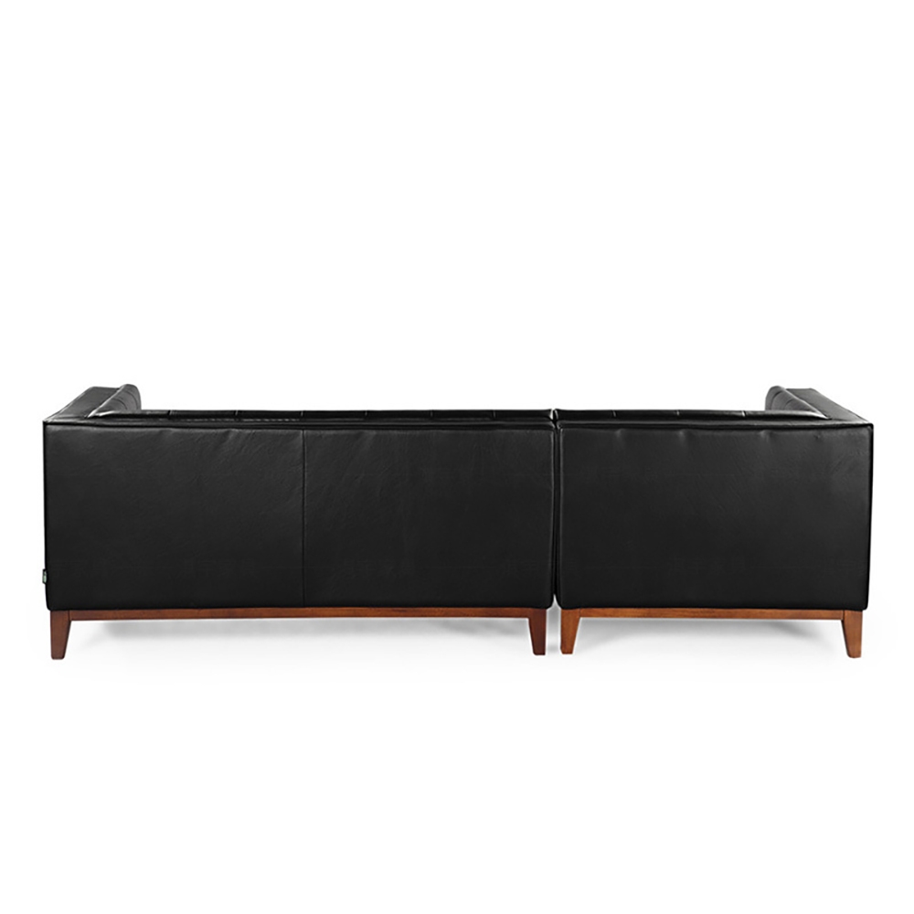 92.5" Modern Sofa Sectionals PU Leather Upholstered Sofa Luxury Sofa Solid Wood Legs window image