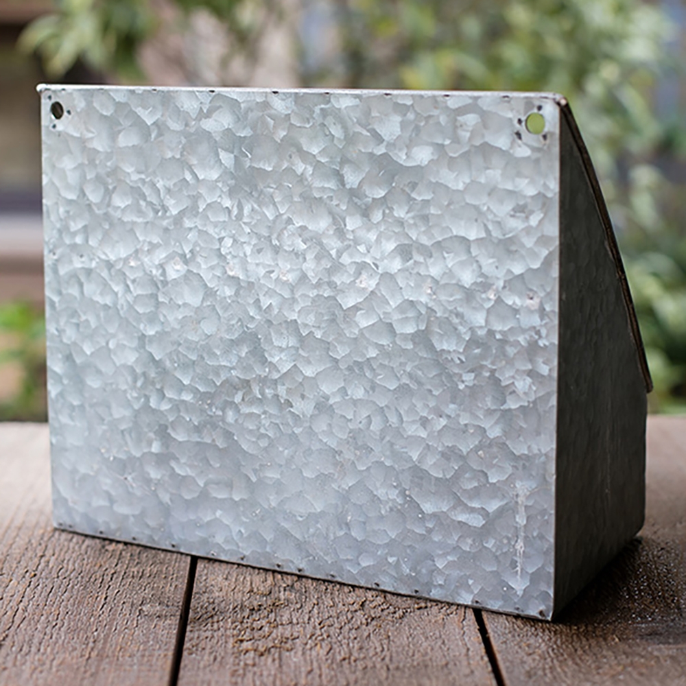 Retro 2-Tier Metal Pocket Shelves Organiser Garden Tool Storage Box window image