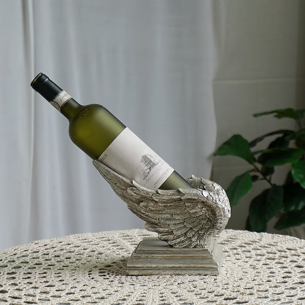 Country Style Angel's Wings Desk Wine Rack window image