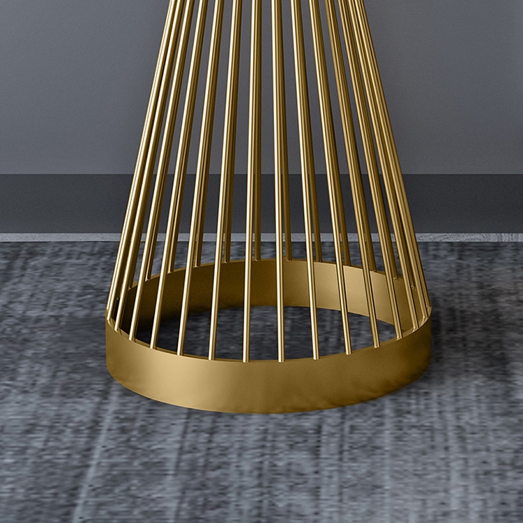 Modern End Table with Storage Marble Top & Metal Frame Side Table window image