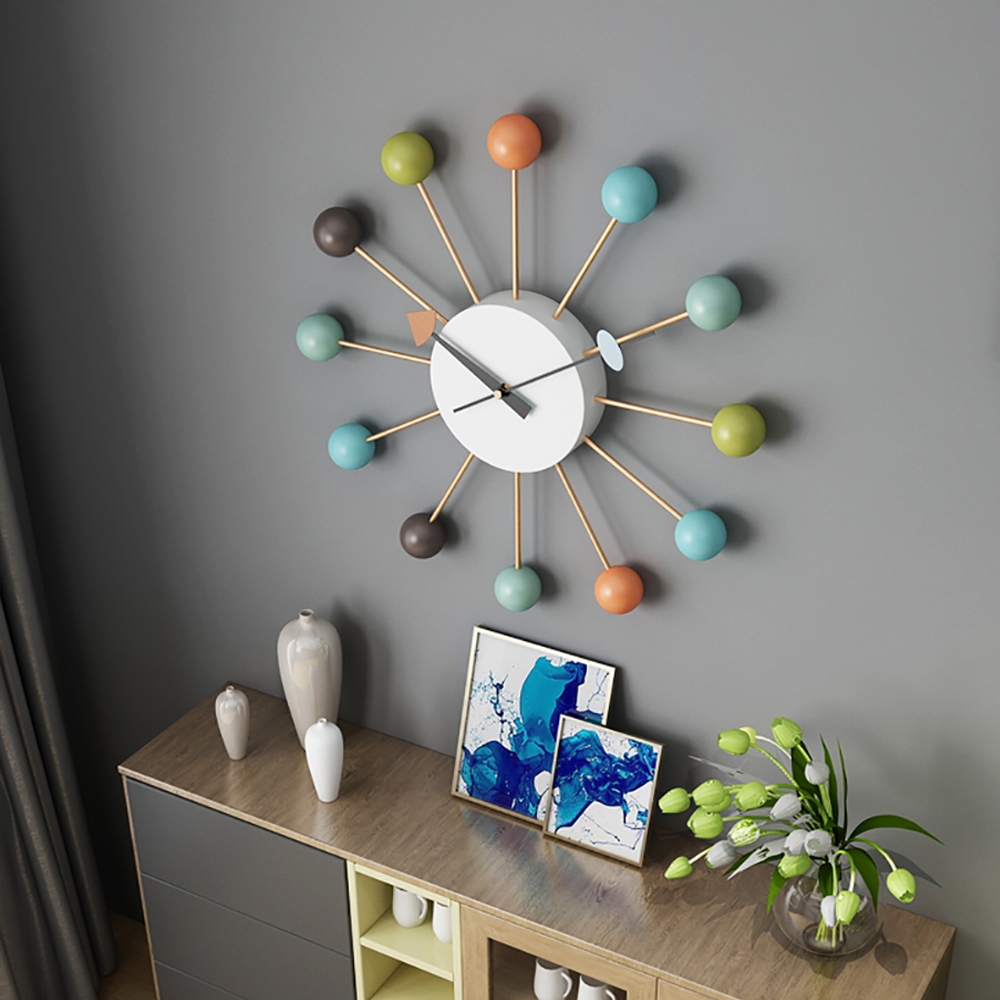 500mm Decorative Creative Balls Wall Clock Home Decor window image