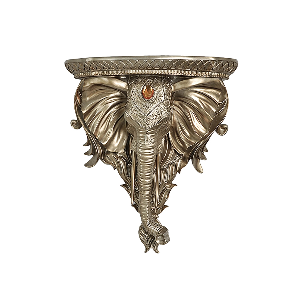 Vintage Elephant Floating Shelves Decor Resin Shelf window image