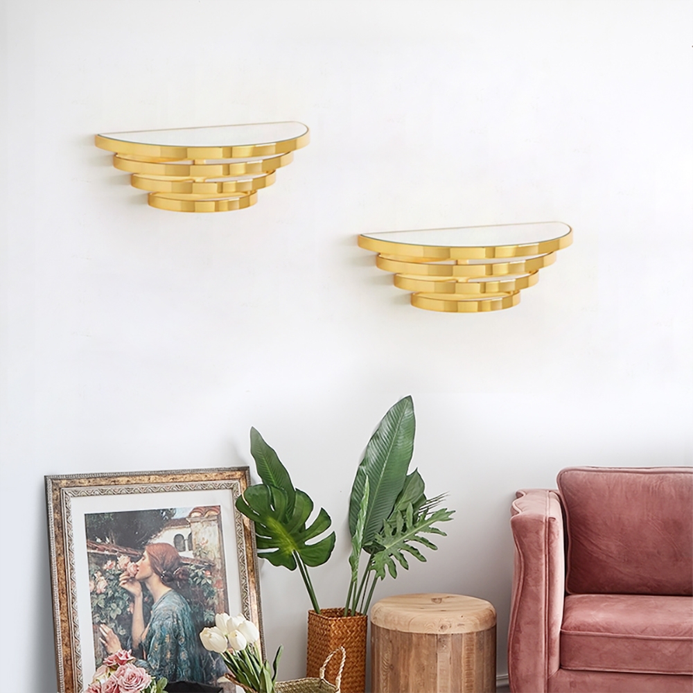 Modern Floating Shelves Display Wall Shelf Set of 2 window image