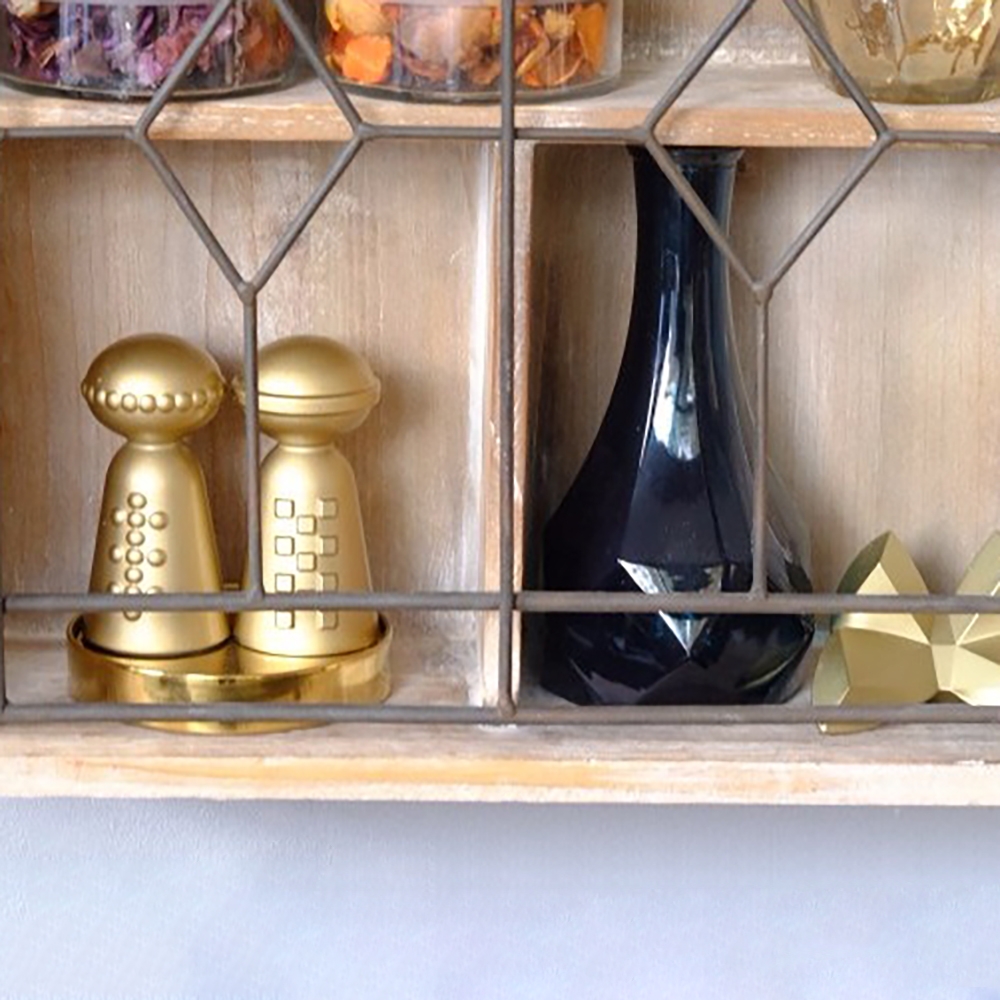 Farmhouse Wall Storage Cabinet with Metal Door window image