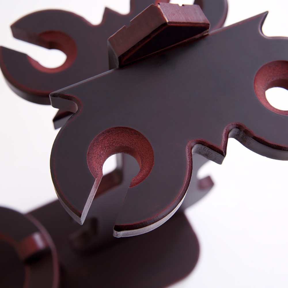 Vintage Decor Violin Wine Rack with Glass Racks window image