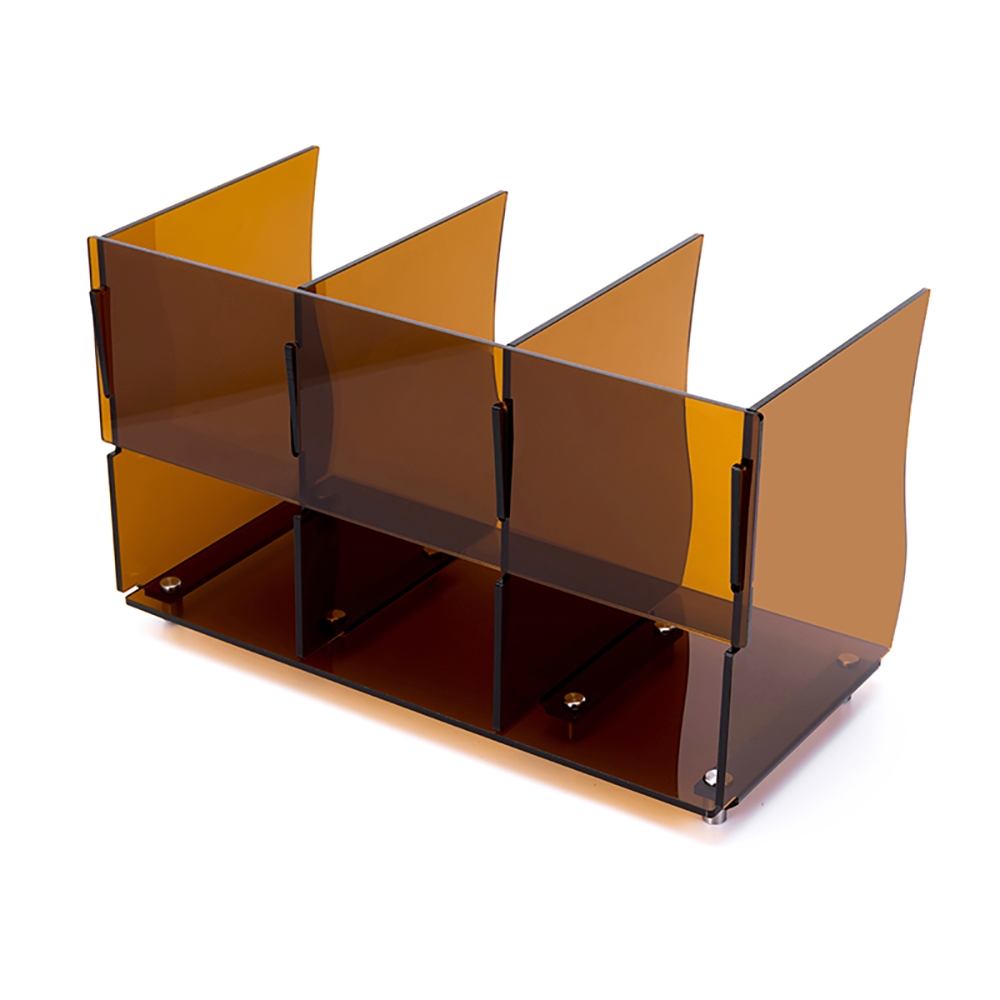 Acrylic Tawny Desktop Organiser Books Holder Magazine Stand window image