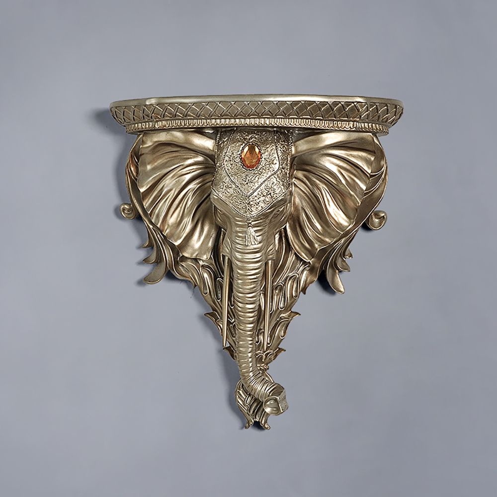 Vintage Elephant Floating Shelves Decor Resin Shelf window image