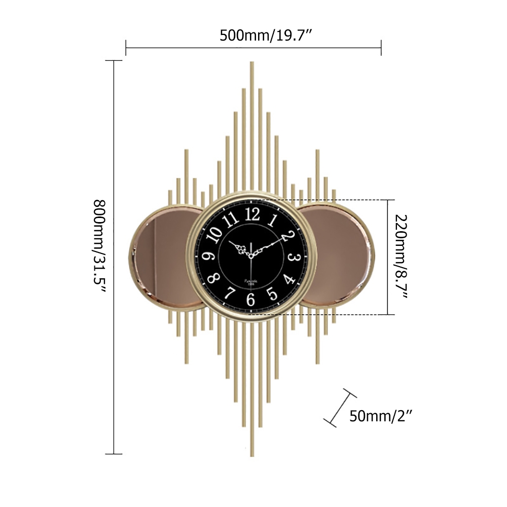 Creative Light Luxury Artistic Sunrise Large Wall Clock Decorative Hanging Decor window image