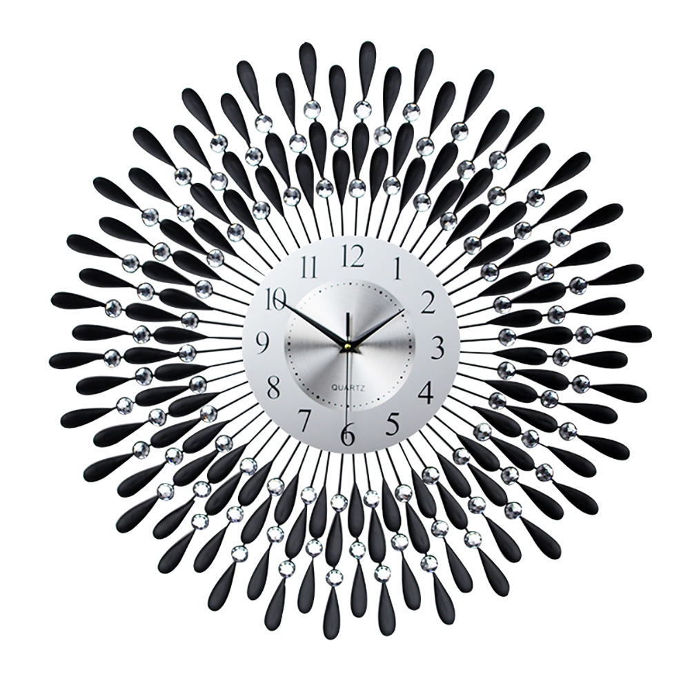 600mm Light Luxury Nordic Style Creative Modern Sunburst-chape Metal Wall Clock window image